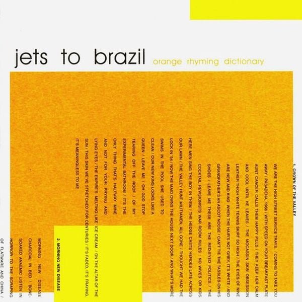 USED: Jets To Brazil - Orange Rhyming Dictionary (CD, Album) - Used - Used