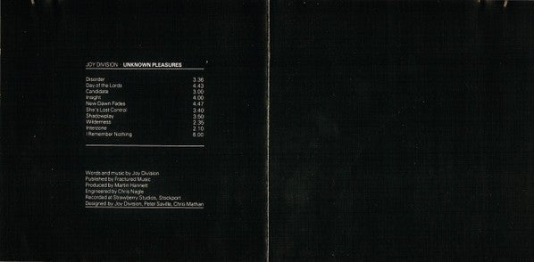 USED: Joy Division - Unknown Pleasures (CD, Album, RE) - Used - Used