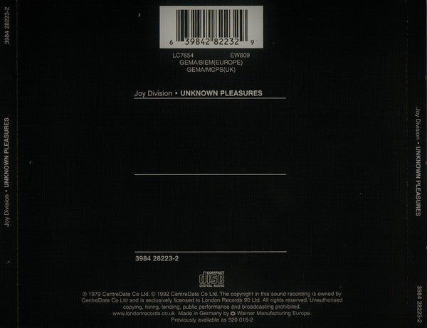 USED: Joy Division - Unknown Pleasures (CD, Album, RE) - Used - Used