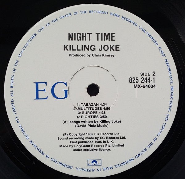 USED: Killing Joke - Night Time (LP, Album) - Used - Used