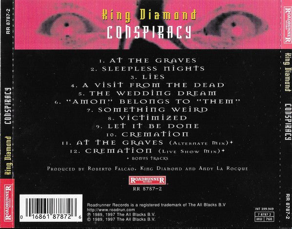 USED: King Diamond - Conspiracy (CD, Album, RE, RM, Gol) - Used - Used