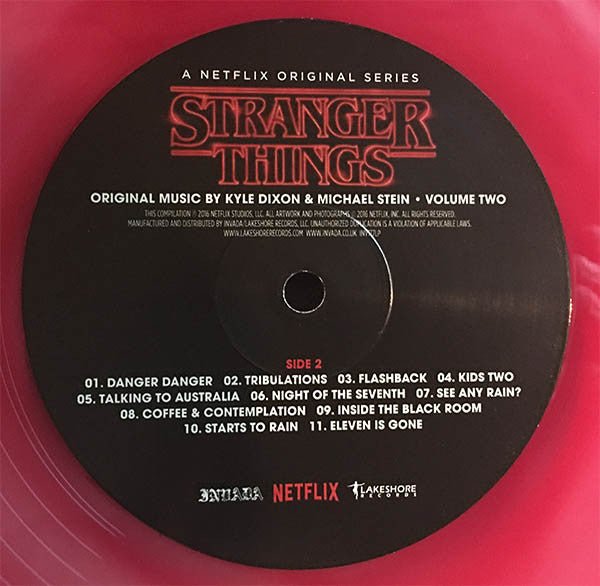 USED: Kyle Dixon (2), Michael Stein (9) - Stranger Things - Volume Two (A Netflix Original Series) (LP, Cle + LP, Cle + Album) - Invada, Lakeshore Records