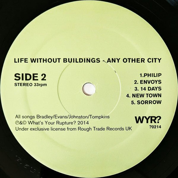 USED: Life Without Buildings - Any Other City (LP, Album, RE) - Specialist Subject Records