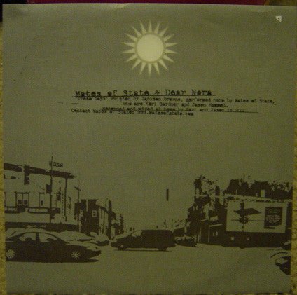 USED: Mates Of State / Dear Nora - Mates Of State / Dear Nora (7", Whi) - Used - Used