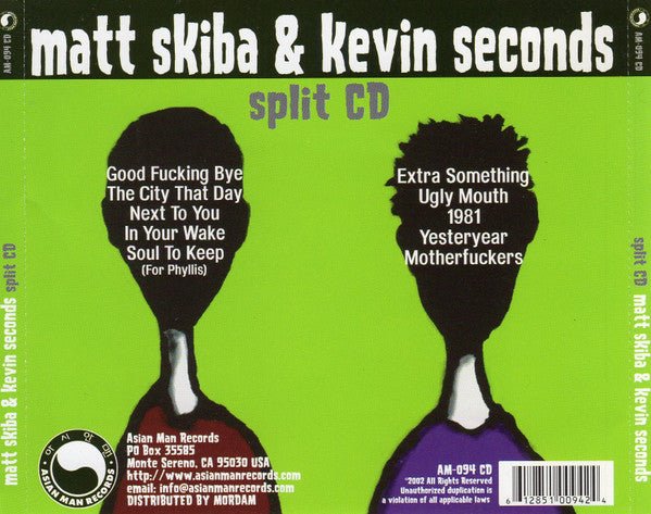 USED: Matt Skiba & Kevin Seconds - Split (CD, Album) - Used - Used