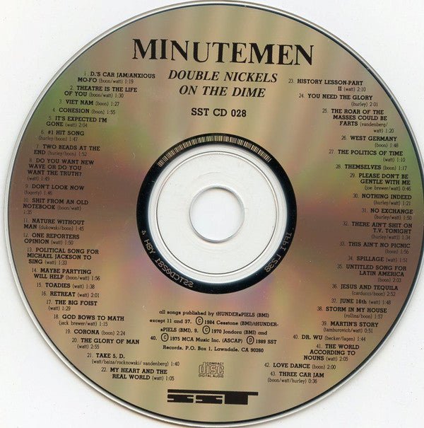 USED: Minutemen - Double Nickels On The Dime (CD, Album, RE) - Used - Used