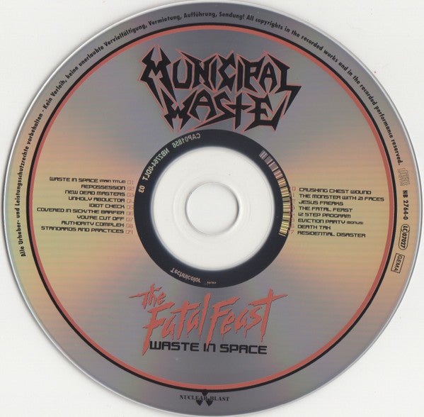 USED: Municipal Waste - The Fatal Feast (Waste In Space) (CD, Album, RP) - Used - Used