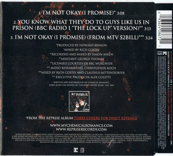 USED: My Chemical Romance - I'm Not Okay (I Promise) (CD, Maxi, RE, CD2) - Used - Used