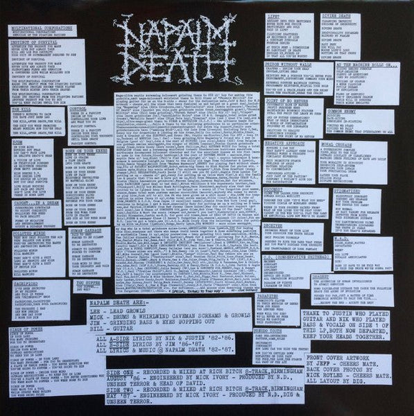 USED: Napalm Death - Scum (LP, Album, RE, RM, RP) - Used - Used