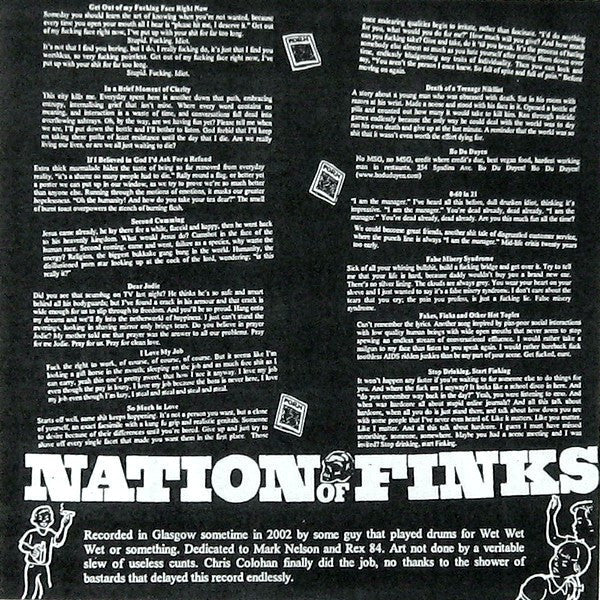 USED: Nation Of Finks - Fourteen Public Displays Of Affection (7") - Used - Used