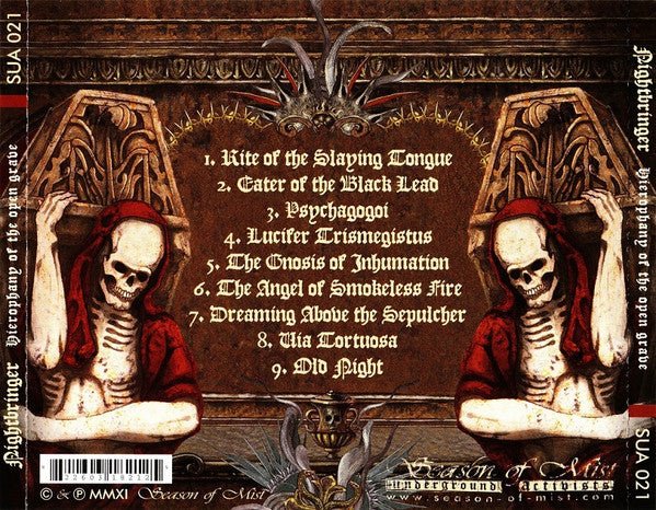 USED: Nightbringer - Hierophany Of The Open Grave (CD, Album) - Used - Used