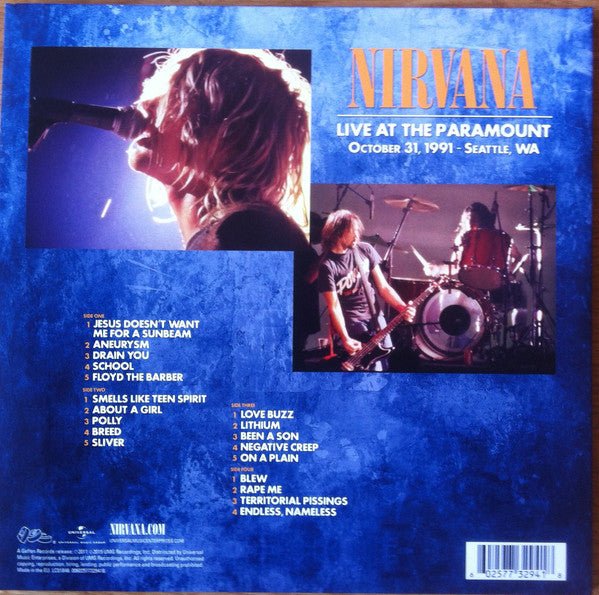 USED: Nirvana - Live At The Paramount (2xLP, Album) - Used - Used