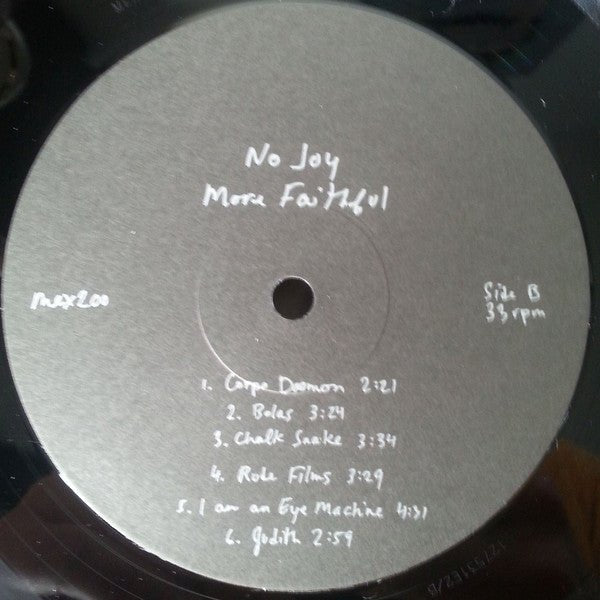 USED: No Joy - More Faithful (LP, Album) - Used - Used