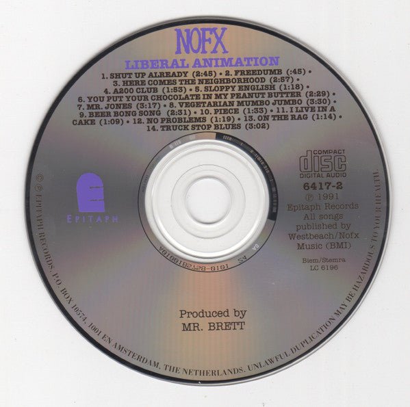 USED: NOFX - Liberal Animation (CD, Album, RE) - Used - Used