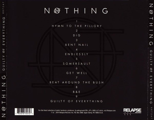 USED: Nothing (12) - Guilty Of Everything (CD, Album) - Used - Used