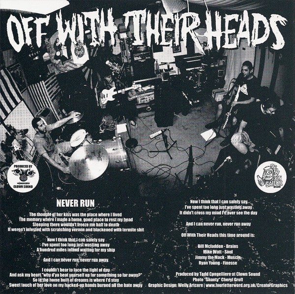 USED: Off With Their Heads / Discharge - Never Run / Legacy You Left Behind (7", Red) - Used