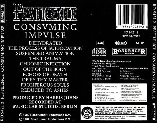 USED: Pestilence - Consuming Impulse (CD, Album, RP) - Used - Used