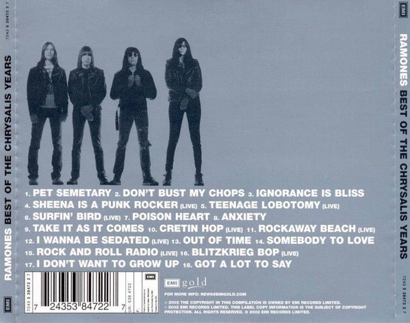 USED: Ramones - Best Of The Chrysalis Years (CD, Comp) - Used - Used