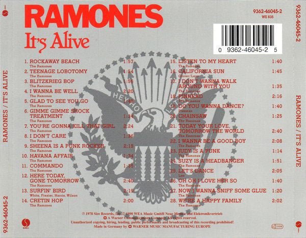 USED: Ramones - It's Alive (CD, Album, RE) - Used - Used