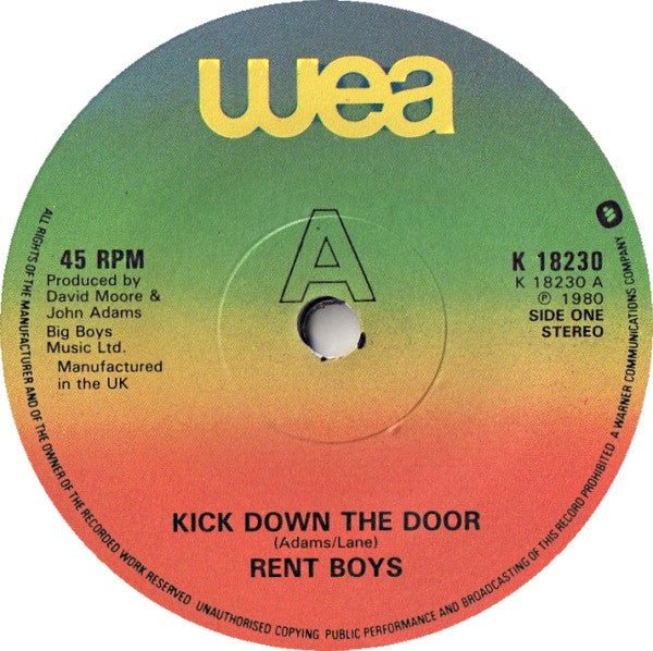 USED: Rent Boys - Kick Down The Door (7", Single) - Used - Used