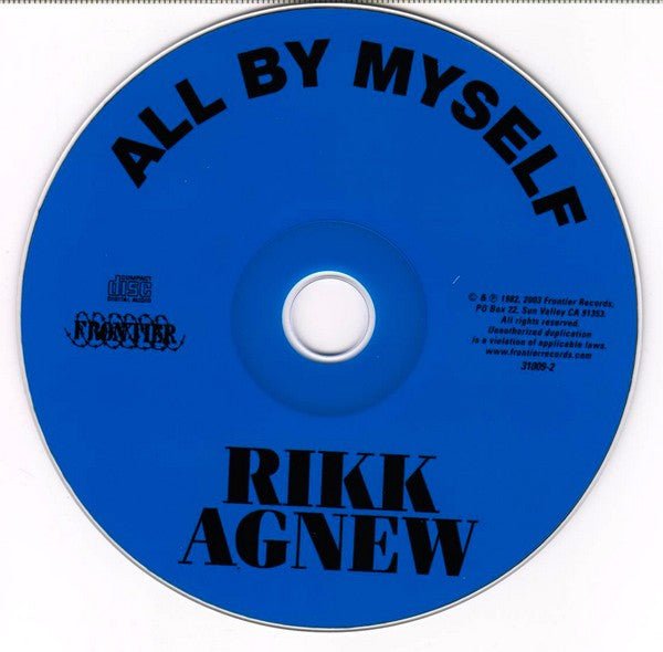 USED: Rikk Agnew - All By Myself (CD, Album) - Used - Used