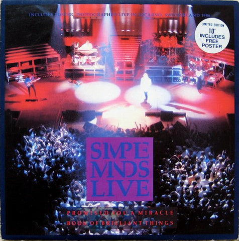 USED: Simple Minds - Promised You A Miracle / Book Of Brilliant Things (Simple Minds Live) (10", Single, Ltd, Pos) - Used - Used