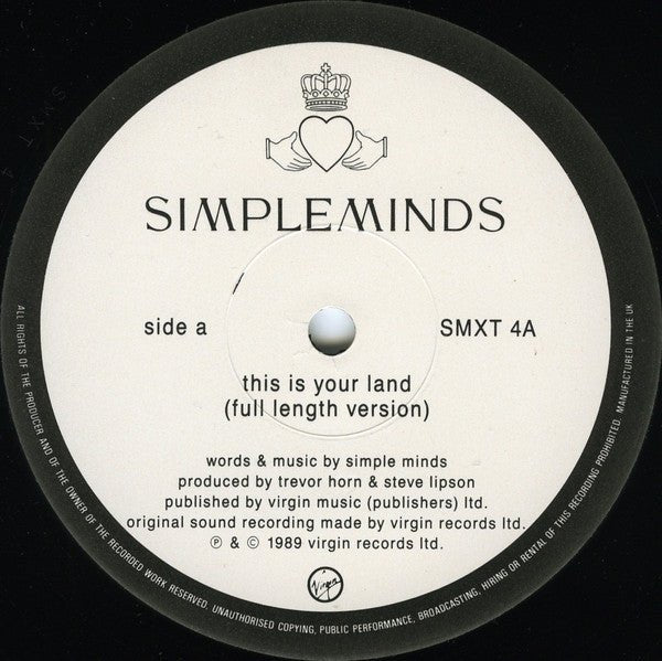 USED: Simple Minds - This Is Your Land (12", Single) - Used - Used