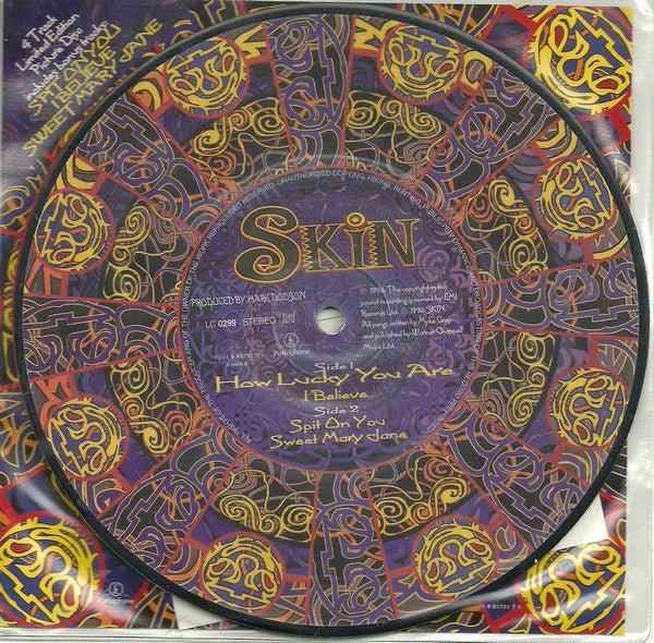USED: Skin (4) - How Lucky You Are (7", Single, Ltd, Pic) - Parlophone