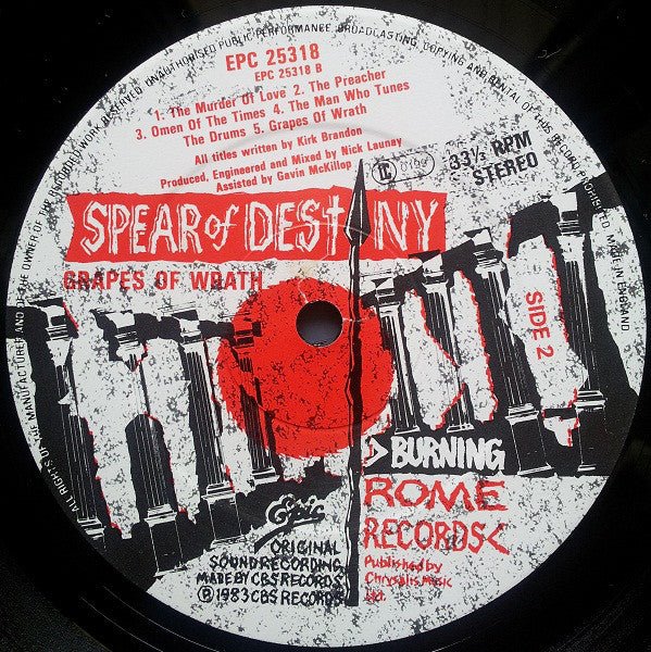 USED: Spear Of Destiny - Grapes Of Wrath (LP, Album) - Used - Used