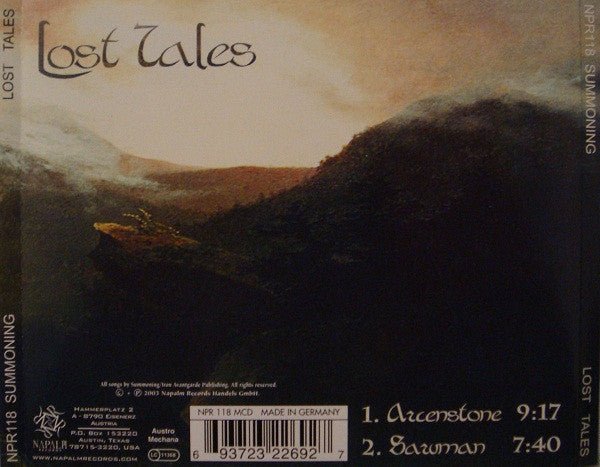 USED: Summoning - Lost Tales (CD, MiniAlbum, RP) - Used - Used