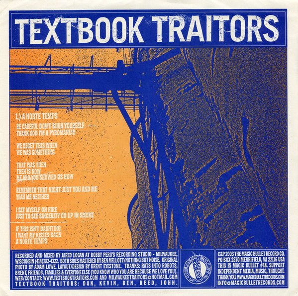 USED: Textbook Traitors / Rats Into Robots - Textbook Traitors / Rats Into Robots (7", Ltd, Blu) - Used - Used