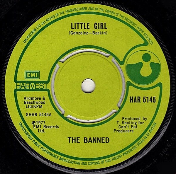 USED: The Banned - Little Girl (7", Single, RE, Com) - Used - Used