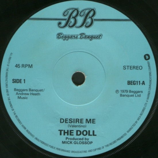 USED: The Doll - Desire Me (7", Single, Sol) - Used - Used