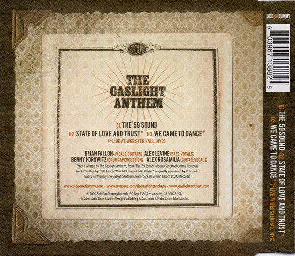 USED: The Gaslight Anthem - The ’59 Sound (CD, Single) - Used - Used
