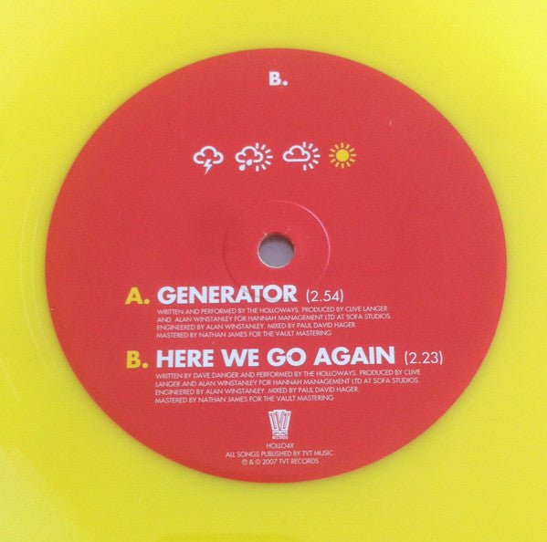 USED: The Holloways - Generator (7", Single, RE, Yel) - Used - Used