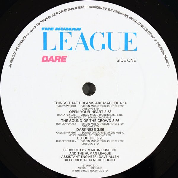 USED: The Human League - Dare (LP, Album, CBS) - Used - Used