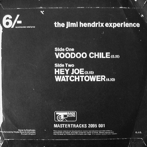 USED: The Jimi Hendrix Experience - Voodoo Chile (7", Single) - Used - Used