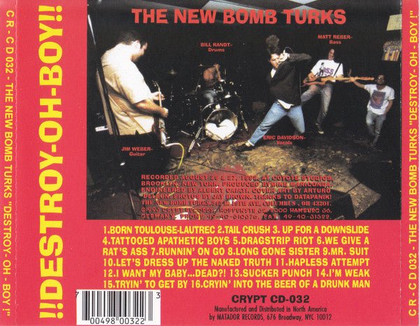 USED: The New Bomb Turks - !!Destroy-Oh-Boy!! (CD, Album) - Used - Used