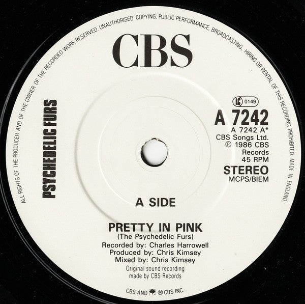 USED: The Psychedelic Furs - Pretty In Pink (7", Single) - Used - Used