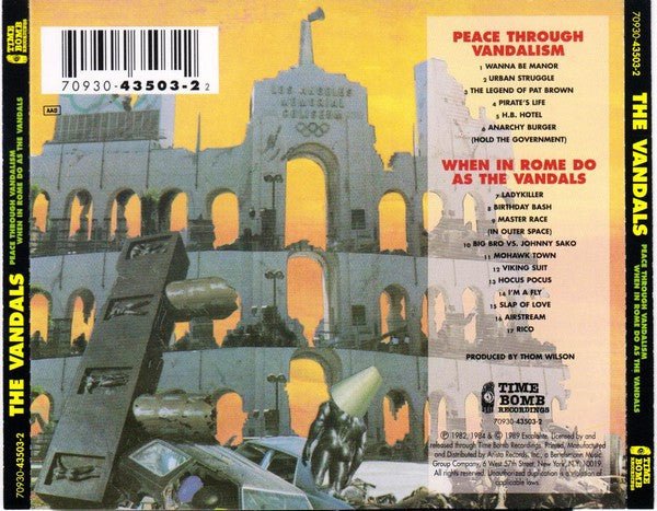 USED: The Vandals - Peace Thru Vandalism / When In Rome Do As The Vandals (CD, Comp, RE, Bla) - Used - Used