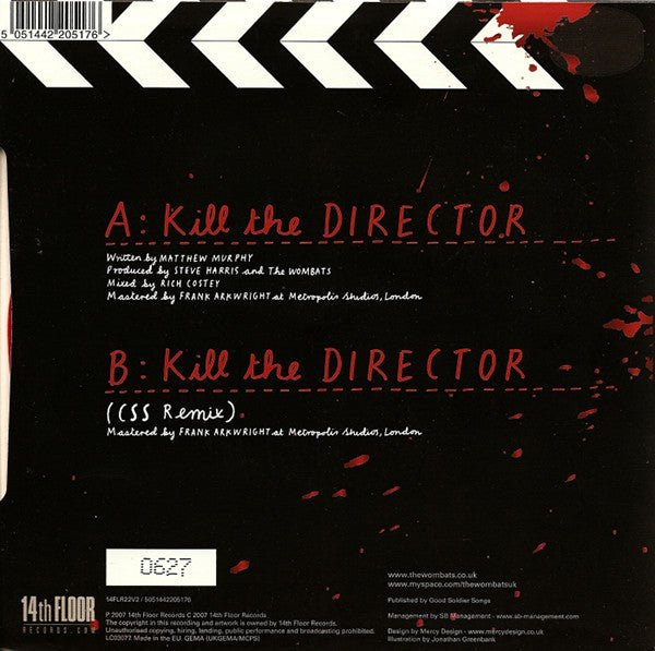 USED: The Wombats - Kill The Director (7", Single, Ltd, Num, Red) - Used - Used