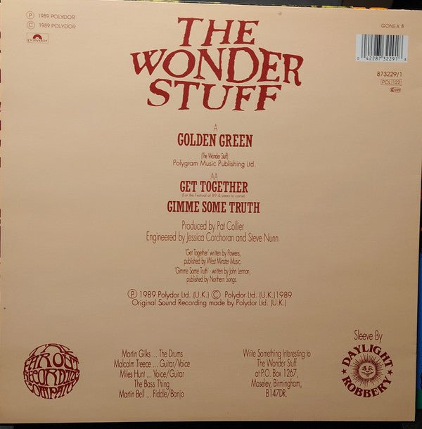 USED: The Wonder Stuff - Golden Green / Get Together (12", Single) - Used - Used