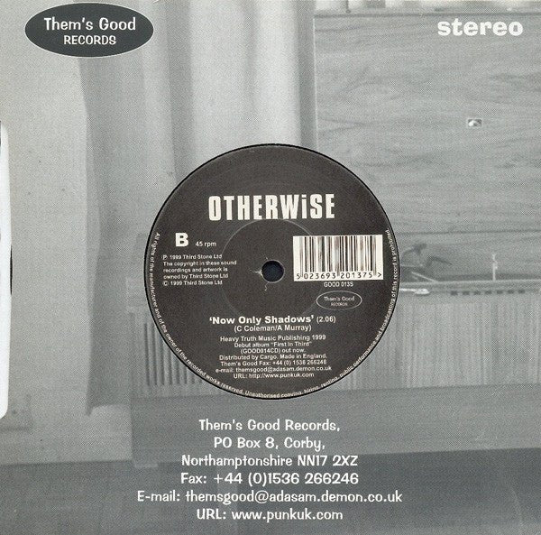 USED: Travis Cut / Otherwise - Fast Track / Now Only Shadows (7", Single) - Used - Used