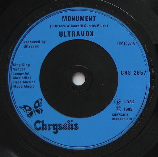 USED: Ultravox - Hymn (7", Single, Blu) - Used - Used