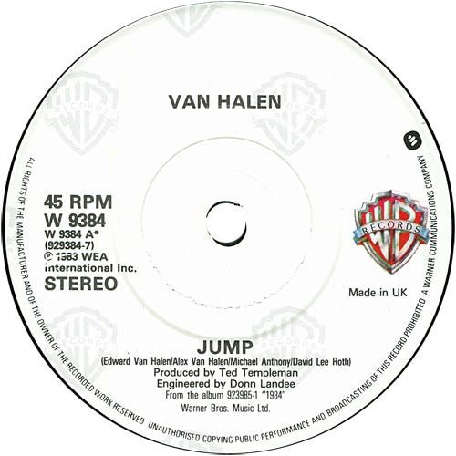 USED: Van Halen - Jump! (7", Single, EMI) - Used - Used