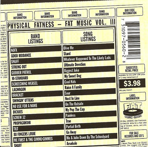 USED: Various - Fat Music Vol. III: Physical Fatness (HDCD, Comp) - Used - Used