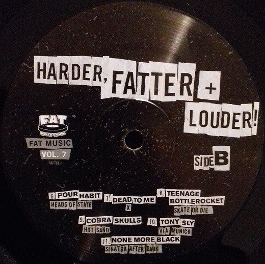 USED: Various - Harder, Fatter + Louder! (2xLP, Comp, Ltd) - Fat Wreck Chords