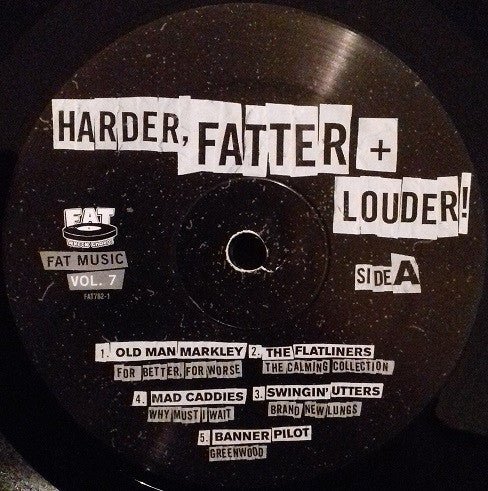 USED: Various - Harder, Fatter + Louder! (2xLP, Comp, Ltd) - Fat Wreck Chords