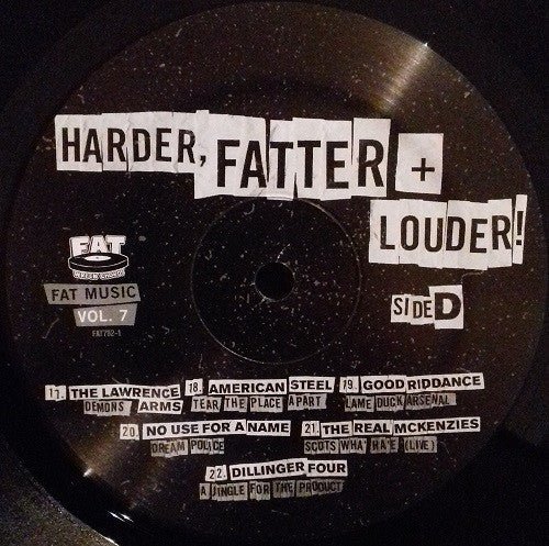 USED: Various - Harder, Fatter + Louder! (2xLP, Comp, Ltd) - Fat Wreck Chords