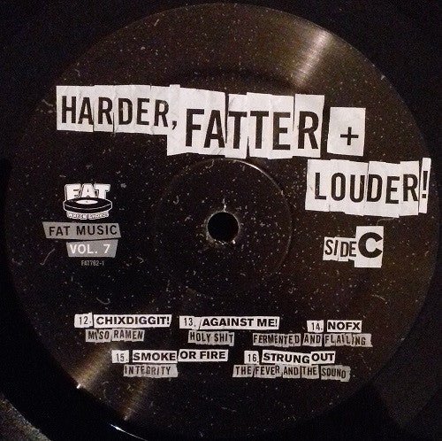 USED: Various - Harder, Fatter + Louder! (2xLP, Comp, Ltd) - Fat Wreck Chords